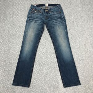 True Religion Billy Bootcut Jeans Womens 27 Blue Med Wash Low Rise Stretch USA